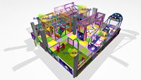 Parc Softplay intérieur de 100m2 avec toboggan à roulettes pour jouer et s'amuser