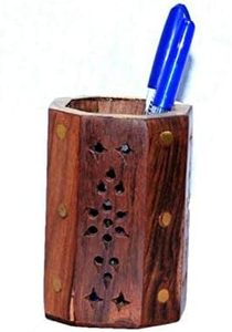 Vaisselle personnalisée en gros Porte-stylo en bois fantaisie nouveau design pour tapis et tampons exportés par le fabricant - Product Image 2
