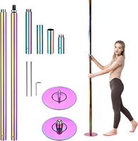 Tubo Para Ejercicio Fitness Giratorio y Fijo Usage Domestique Calisthenics Cross Fitness Pole Dance Stripper Pole Dancing