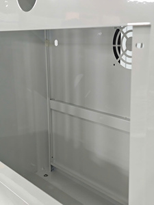 Carcasa de terminal de autoservicio seguro con ranura para dispensador de tarjetas con ventana de exhibición y puerta de almacenamiento inferior bloqueable - Product Image 3