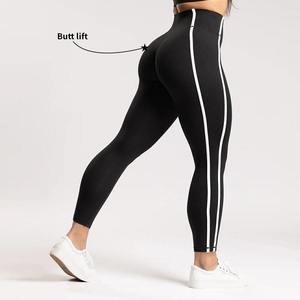Leggings de yoga personnalisés XXL à taille haute et à couleurs bloquées Spandex/Nylon Activewear Butt Lifting Fitness Gym Clothes Workout Yoga Pants - Product Image 5