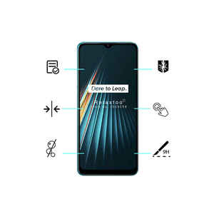 Protector de Pantalla Frontal Netzy Realme C3 al por Mayor, Cobertura Total, Borde Negro Resistente a Roturas, Película Protectora de Vidrio Templado - Product Image 3