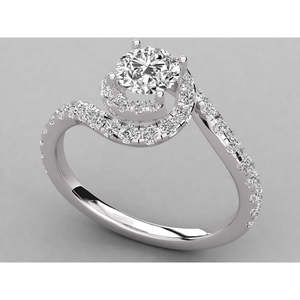 Bague solitaire en or 18 carats pour femmes avec diamant de laboratoire - Product Image 4