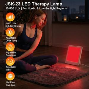 <span class=keywords><strong>Lampe</strong></span> de <span class=keywords><strong>luminothérapie</strong></span> portable à lumière rouge 10000 <span class=keywords><strong>Lux</strong></span>, <span class=keywords><strong>lampe</strong></span> SAD à température de couleur réglable, <span class=keywords><strong>lampe</strong></span> LED effet soleil pour l'hiver bleu - Product Image 5