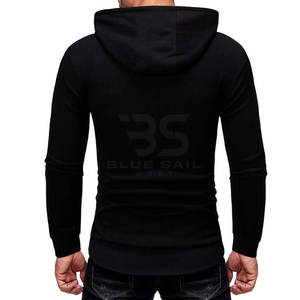 Sweat à capuche homme poids lourd coton impression personnalisée brodé surdimensionné pull sur plaine épais sweats à capuche hommes - Product Image 4