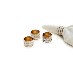 Marco de anillo de servilleta con Incrustaciones de nácar hecho a mano de lujo para Decoración de mesa de boda servilletero con incrustaciones de nácar personalizado - Product Image 5