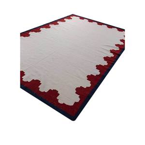 Tapis en laine géométrique Alhambra gris et noir à tissage plat pour la maison, pour couloir, rectangulaire, rayé - ADWL-13200 - Product Image 2