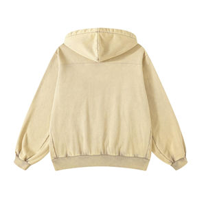 Veste de travail 100% coton avec doublure surdimensionnée poids lourd délavé travailleur veste à capuche fermeture éclair lavage à l'acide à capuche Logos imprimés - Product Image 2