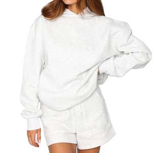 Kivotech Nouveau Ensemble décontracté sexy pour femmes en coton 100% respirant, sweat-shirt et short, taille oversize, vêtements de sport de plein air, ensembles pour femmes - Product Image 2