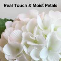 Bunga Hydrangea Artificial Real Touch Tangkai Tunggal, Bunga Palsu untuk Dekorasi Pernikahan, Rumah, dan Acara