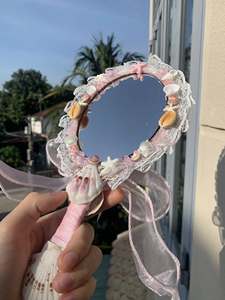 Eco environmentally friendly <b>Small</b> Seashell Hand <b>Mirror</b> DIY Many customize designs From Blue Lotus - Product Image 2