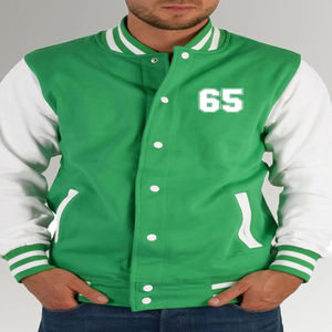 Veste 100% coton Letterman de haute qualité pour hommes, à séchage rapide, design personnalisé, col montant, vêtements de rue pour l'hiver - Product Image 2