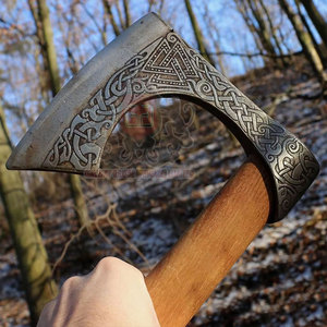 Handmade Industrial Grade Viking Tomahawk <b>Axe</b> Head Natural Wood Handle Custom Carbon Steel Outdoor <b>Camping</b> Hunting Survival - Product Image 6