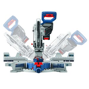Sierra Ingletadora Deslizante de Doble Bisel de 18V y 10 Pulgadas, Eléctrica y Portátil para Uso Industrial y Bricolaje, para Cortar Metal y Madera, Certificada con GS - Product Image 2