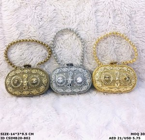 El último diseñador de embrague de Metal hecho a mano para novia de moda de piedra de Metal hacer India hecho a mano perla decoración Material de hierro - Product Image 4