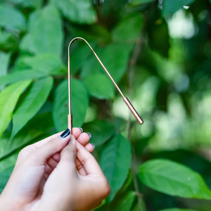 Limpiador de Lengua Tradicional de Cobre para el Ritual de Cuidado Bucal Indio, Apoya la Salud Bucal y Mejora la Sensación del Sabor - Product Image 1