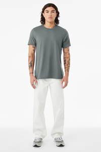 เสื้อยืดผ้าแคนวาสสีเกรย์เฮเทอร์เสื้อยืดผ้าแคนวาสสำหรับทั้งชายและหญิง - Product Image 5