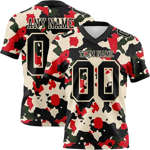 Conjunto de Compresión de Entrenamiento de Fútbol Americano Juvenil Estilo Americano 7v7, Uniforme Transpirable Sublimado Personalizado con 7 Banderas, Talla Grande, Verano - Product Image 5