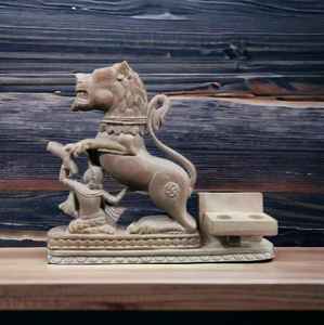 2024 Best Price Indian Handcrafted Konark Stone Carving Lion Pen Stand Lion Stone Showpiece Stone Sculptures for Home Decoration - Product Image 5