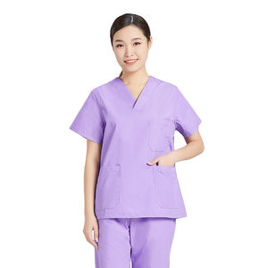 ชุดยูนิฟอร์มโรงพยาบาลแบบสั้น แขนสั้น ระบายอากาศได้ดี แห้งเร็ว สวมใส่สบาย พร้อมโลโก้สั่งทำพิเศษ สำหรับตรวจจับการรั่วไหลของของเหลว - Product Image 5