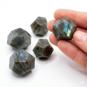 Piedra de Labradorita Natural en Forma de Dodecaedro, Cristal Geométrico, Dodecaedro de Ágata, Gema Curativa, Venta al Por Mayor - Product Image 4