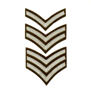 Chevron rang brodé à la main or Bullion feuille d'érable avec rayures cérémonie Chevron Patch - Product Image 4