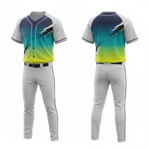 Uniforme de Béisbol Personalizado, Ropa de Equipo al por Mayor, Sublimación con Logotipo Personalizado, 100% Poliéster, Secado Rápido, Cuello en V, Unisex para Adultos, Ligero - Product Image 3