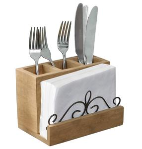 ที่ใส่กระดาษทิชชู่บนเคาน์เตอร์ทำจากไม้และทองเหลืองอเนกประสงค์สำหรับโต๊ะรับประทานอาหาร - Product Image 1