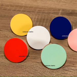 Pomo de puerta de armario de cocina redondo colorido de madera tiradores de cajón decorativos hechos a mano para armarios, armarios, herrajes para muebles - Product Image 1
