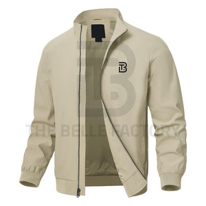 Chaqueta de oficina informal para hombre con cuello levantado, nueva colección, traje de vuelo de béisbol suelto sencillo, lona para primavera y otoño - Product Image 1