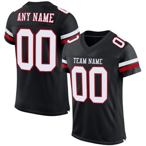 Maillot de football américain personnalisé pour homme avec nom et numéro du joueur, 100 % polyester, séchage rapide et respirant, coupe athlétique - Product Image 4