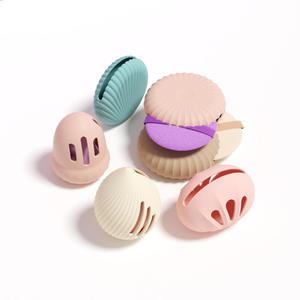 Cross-border Best-selling Silicone Beauty Blender <b>Storage</b> Bag Shell-shaped Dust-proof Breathable Puff Holder Portable Waterproof - Product Image 3
