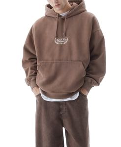 Sweat à capuche tendance pour homme 2024, en maille, à épaules tombantes, doublé, écologique, grande taille, personnalisable, imprimé, décontracté - Product Image 1