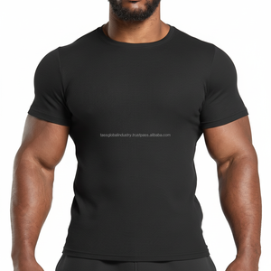 Camiseta Deportiva Personalizada para Hombre, Ajustada, de Manga Corta, para Gimnasio, Entrenamiento, Deportes, Fitness, Culturismo - Product Image 1