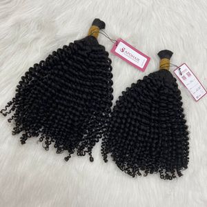 Vente en Gros Extensions de Cheveux en Vrac de Couleur Noire de Qualité Supérieure Extension de Cheveux Bouclés en Vrac - Product Image 2