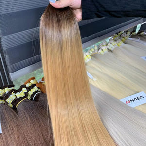 Extensiones de Cabello Ombre de Moda, 60 cm, Premium, Venta al por Mayor, Fabricante, Cabello Virgen Vietnamita Liso, Super Double Drawn - Product Image 1