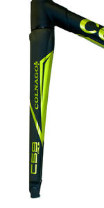 Nuevo Cuadro de Carbono Colnago C59 Italia Elettronico para Bicicleta de Carretera, Talla 57cm, Negro y Verde Flake - Product Image 4