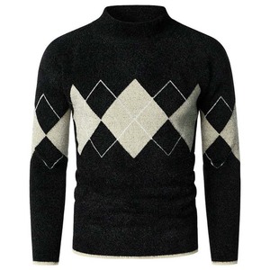 Pulls pour hommes en coton 100 % anti-rétrécissement, les plus vendus en gros, fabriqués sur mesure OEM, pulls tricotés pour hommes de haute qualité - Product Image 1