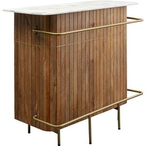 Ensemble de bar industriel en bois de manguier de haute qualité, design rustique moderne, pour café en plein air, restaurant, usage domestique, sous-sol, salle de sport - Product Image 3