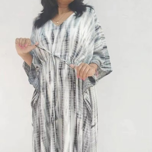 ซื้อ kaftans มัดย้อมคุณภาพพรีเมี่ยมนุ่มเป็นมิตรต่อผิวทอด้วยคุณสมบัติเป็นมิตรกับสิ่งแวดล้อมดีไซน์แฟชั่นรอบเอวธรรมชาติ - Product Image 1