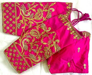 Hermosa Blusa con Zari, hilo, trabajo hecho a mano y trabajo manual Khatli - Product Image 3