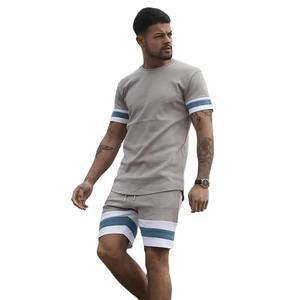 2024 Custom Streetwear Cotton Jogging Sportswear <b>Gym</b> <b>Tracksuit</b> and Short 2 Piece Shorts Track Suit Men T Shirt Set - Product Image 6