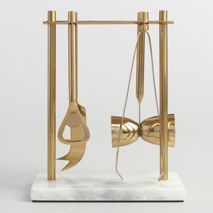 Juego de herramientas de barra de metal de lujo con bandeja, ideal para configuraciones de barra premium, que ofrece un estilo elegante y un rendimiento fuerte y confiable. - Product Image 4