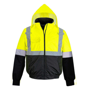 Chaqueta de Seguridad Resistente para Trabajo, Reflectante, Impermeable, Equipo para Exteriores, Chaqueta de Seguridad Profesional con Cintas Reflectantes y Bolsillos - Product Image 2