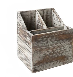ที่ขายดีที่สุดชนบท 3 ช่องที่วางภาชนะไม้เคาน์เตอร์ครัวร้านอาหาร - Product Image 2