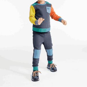 ชุดเสื้อผ้าเด็กฤดูร้อนสั่งทำขายส่ง ชุดวอร์มคอกลมผ้าฝ้าย ชุดจ็อกกิ้งไซส์ใหญ่สำหรับเด็ก พิมพ์ลายกันลม - Product Image 3