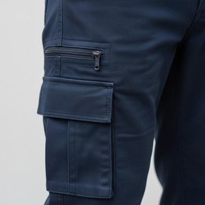 Pantalon cargo d'hiver pour homme 100 % coton, décontracté, taille mi-haute élastique, léger et respirant en toile – Meilleure vente - Product Image 6