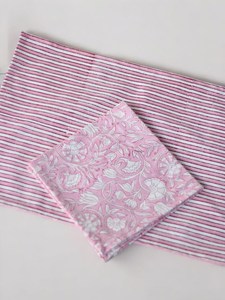 Pink Dining Table <b>Placemats</b> Set With Napkins Stripe Two colour Available - Product Image 2