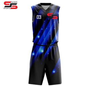 Uniforme de baloncesto de alta calidad para hombres 100% poliéster uniforme de camiseta de baloncesto de secado rápido - Product Image 3