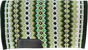 Cojín de sillín occidental de fieltro de lana merino 100% al por mayor ecuestre con diseño tejido colorido - Product Image 6